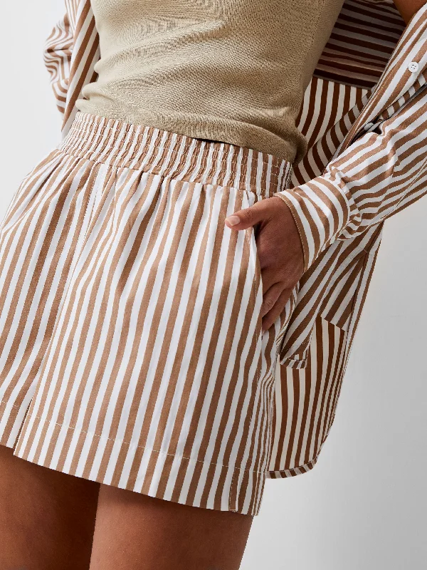 Stripe Shirting Shorts