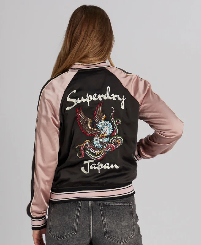 Suikajan Embroidered Bomber Jacket | Black