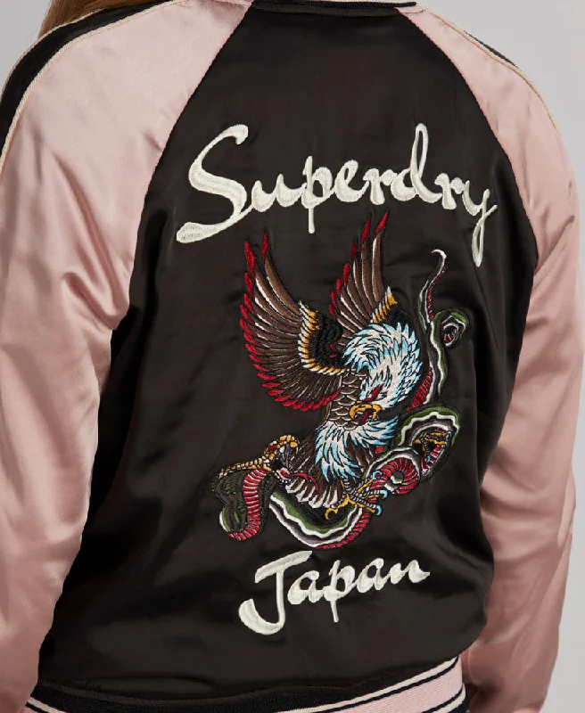 Suikajan Embroidered Bomber Jacket | Black