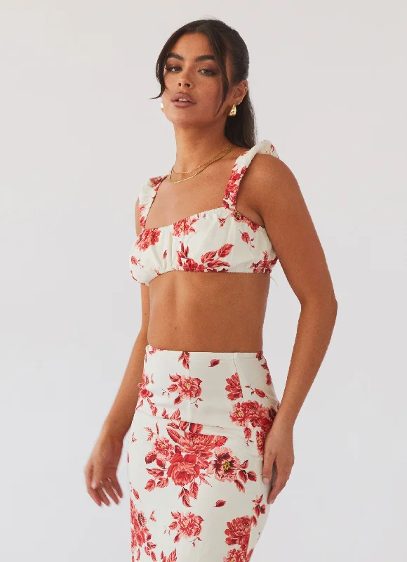 Valencia Villa Bralet Top - Rosa Floria