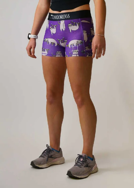 Women's Sloths 3"" Compression Shorts