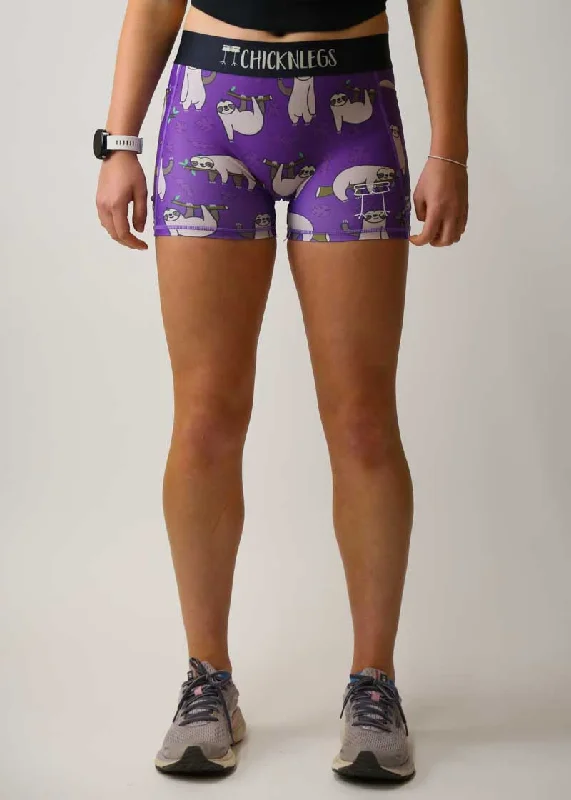 Women's Sloths 3"" Compression Shorts