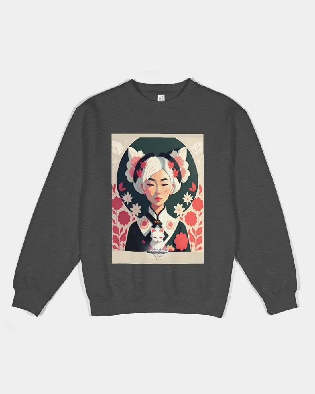 Asian silverfox Unisex Premium Crewneck Sweatshirt | Lane Seven