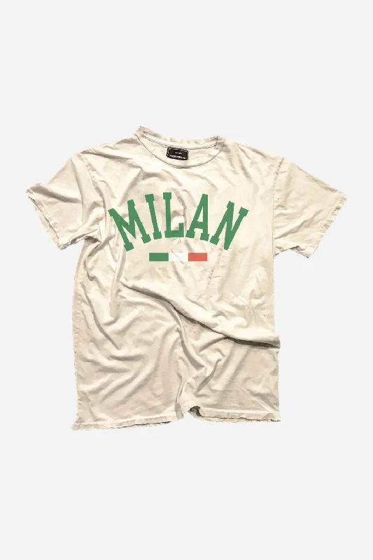 The Original Retro Brand Black Label Milan Tee in Antique White