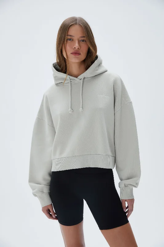 Washed Boxy Hoodie - Stone