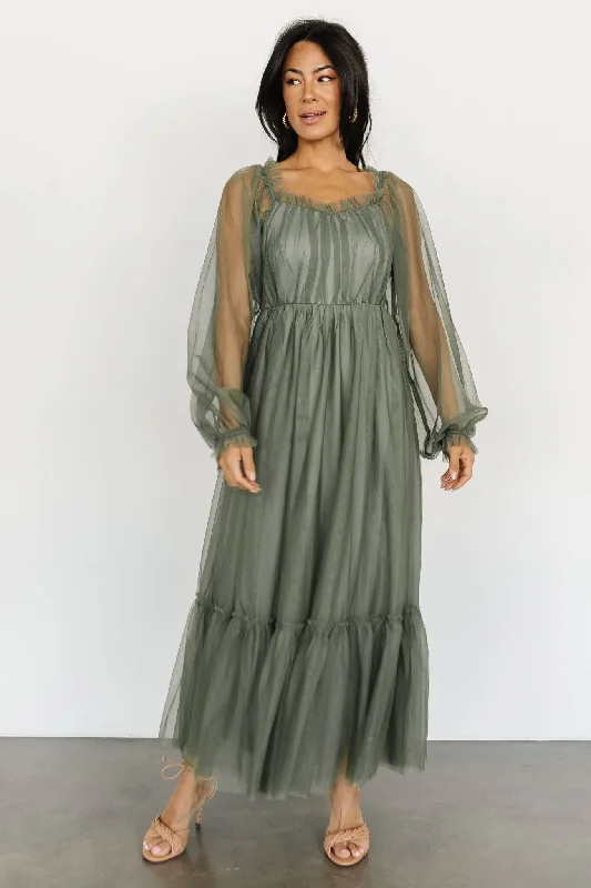 Cleobelle Maxi Dress | Dusty Olive