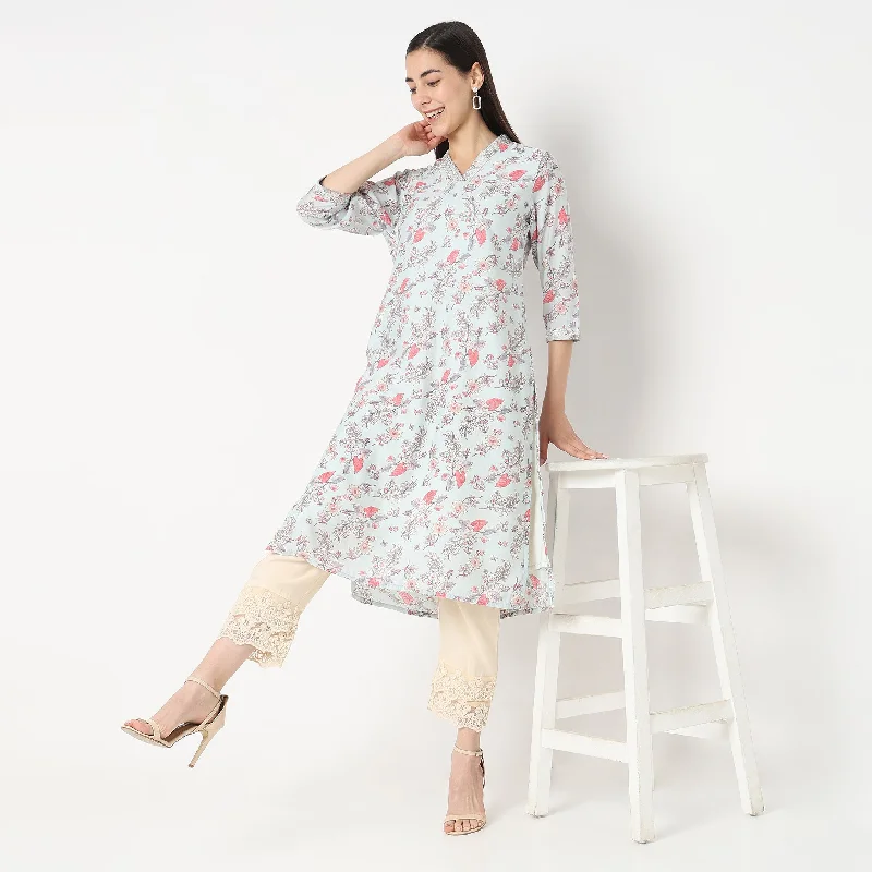 Flare Fit Printed Kurta