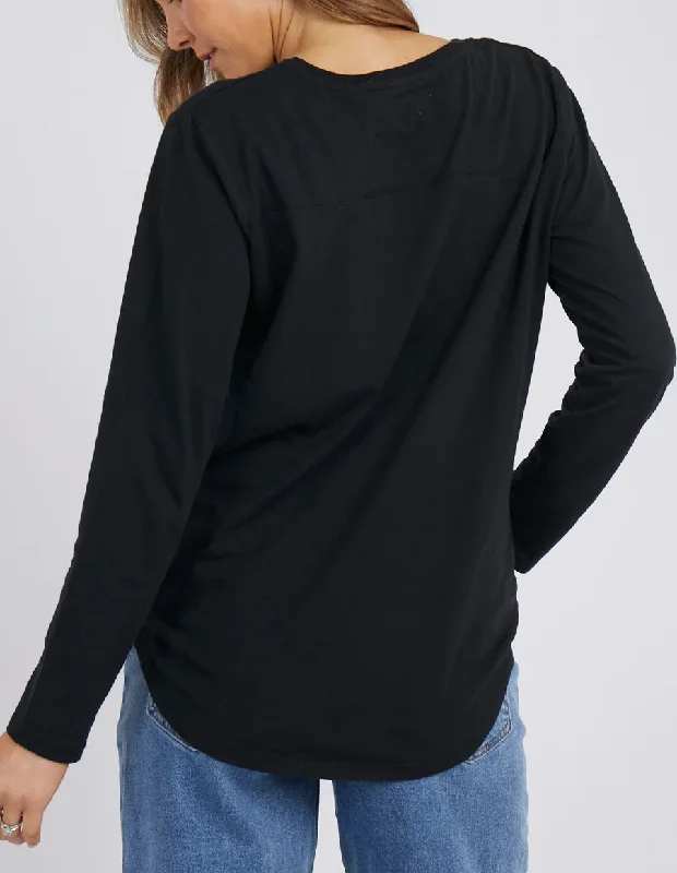 FOXWOOD LONG SLEEVE TEE BLACK