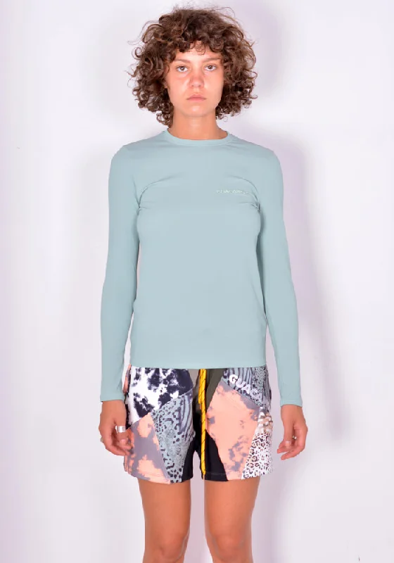 GUACAMOLE 20-1036-GRN RASH LONG SLEEVE TOP PALE-GREEN