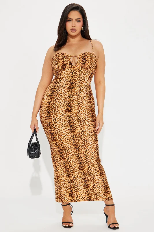 Leandra Leopard Maxi Dress - Leopard