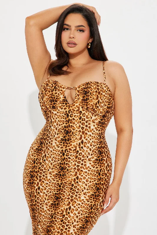 Leandra Leopard Maxi Dress - Leopard