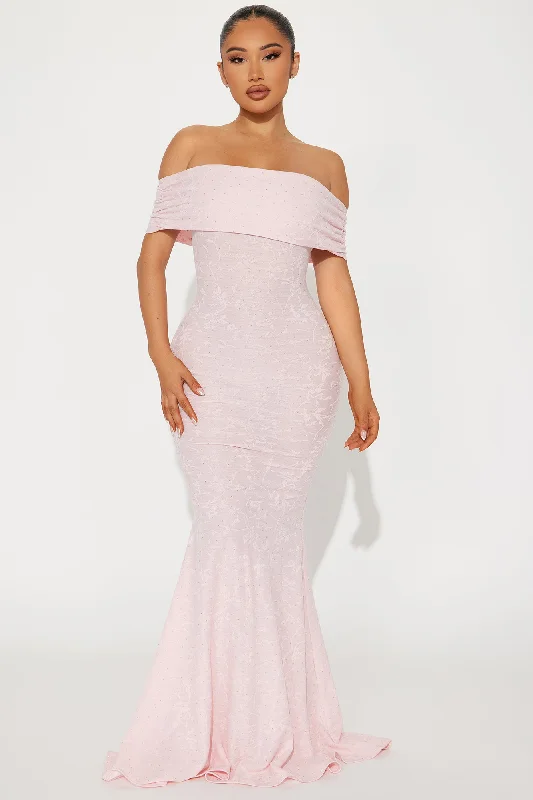 Nina Embellished Maxi Dress - Pink