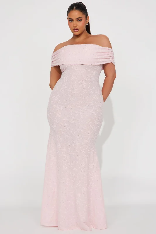 Nina Embellished Maxi Dress - Pink