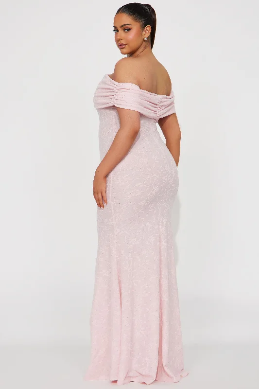 Nina Embellished Maxi Dress - Pink