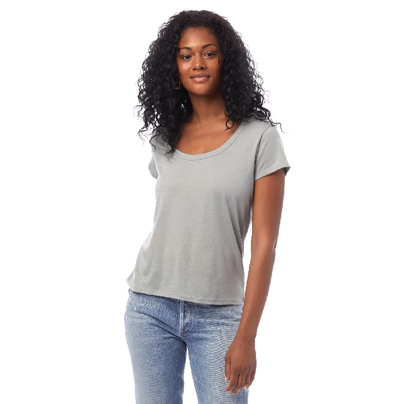 Organic Cotton Scoop T-Shirt (Grey)