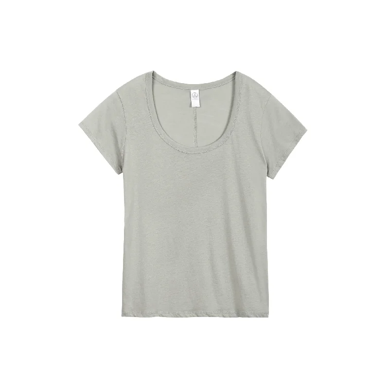 Organic Cotton Scoop T-Shirt (Grey)