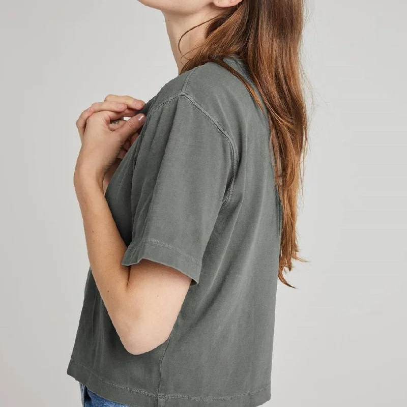 Relaxed Crop Tee (Gunmetal)