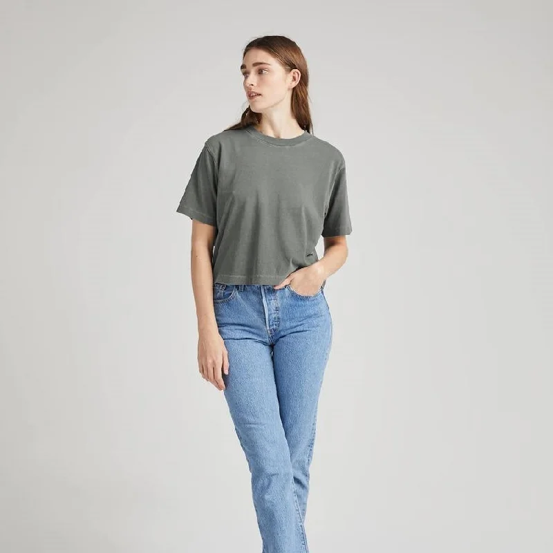 Relaxed Crop Tee (Gunmetal)