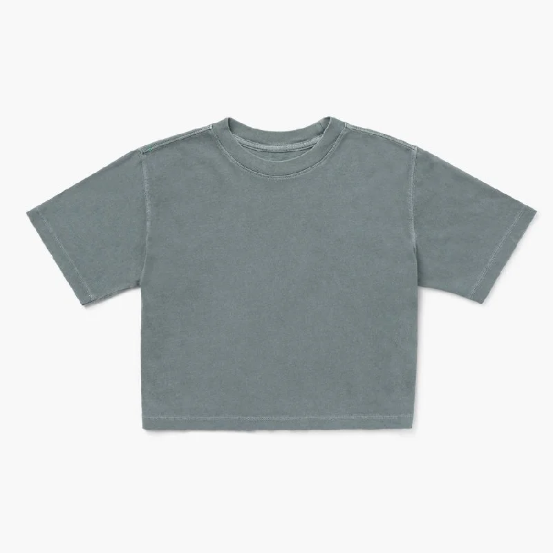 Relaxed Crop Tee (Gunmetal)