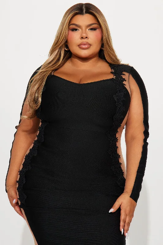 Rosalee Bandage Maxi Dress - Black