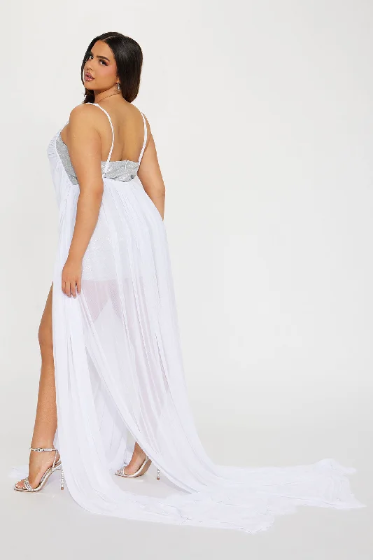 Serena Tulle Gown - Silver