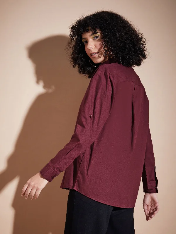 XL / Maroon / Poplin