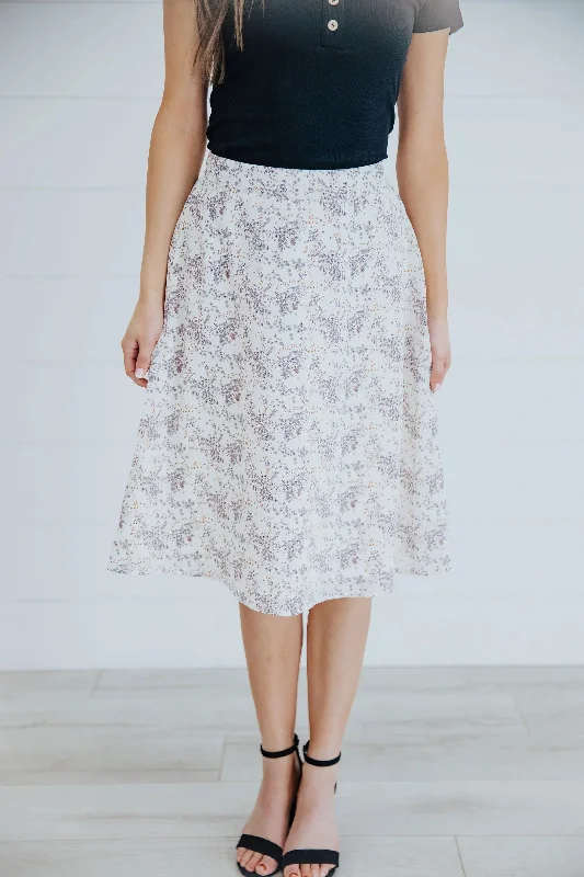 Slip Skirt in Misty Bloom