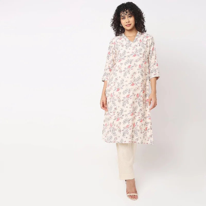 Straight Fit Printed Kurta