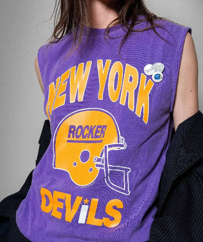 Tee shirt biker purple ""DEVILS""