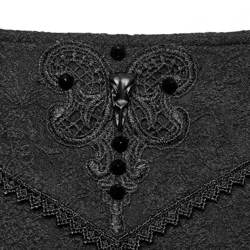 Women's Gothic Butterfly Embroidered Irregular Skirt