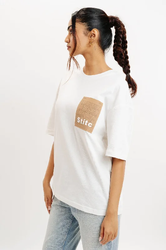 Printed Pocket Crew Neck T-Shirt